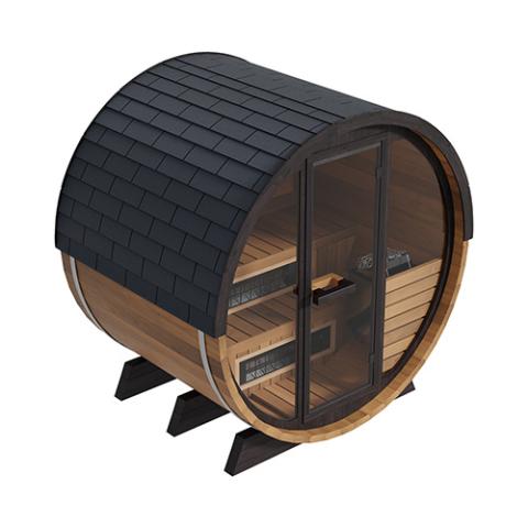 Finnmark FD-6 cedar infrared barrel sauna product view